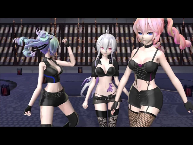 【mmd】「爆音乳頭」luka,haku,miku